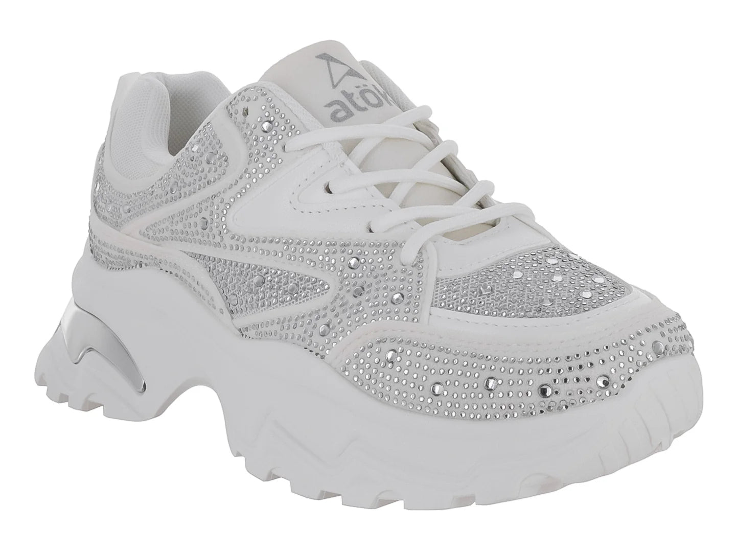 Tenis ATOK Blancos con Plataforma para Mujer