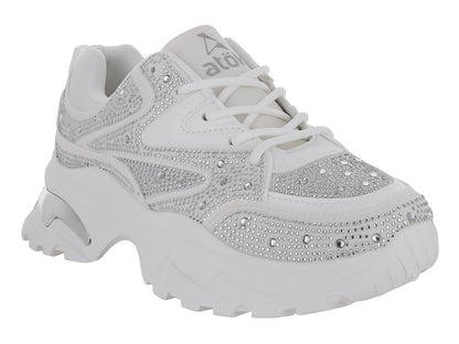 Tenis ATOK Blancos con Plataforma para Mujer