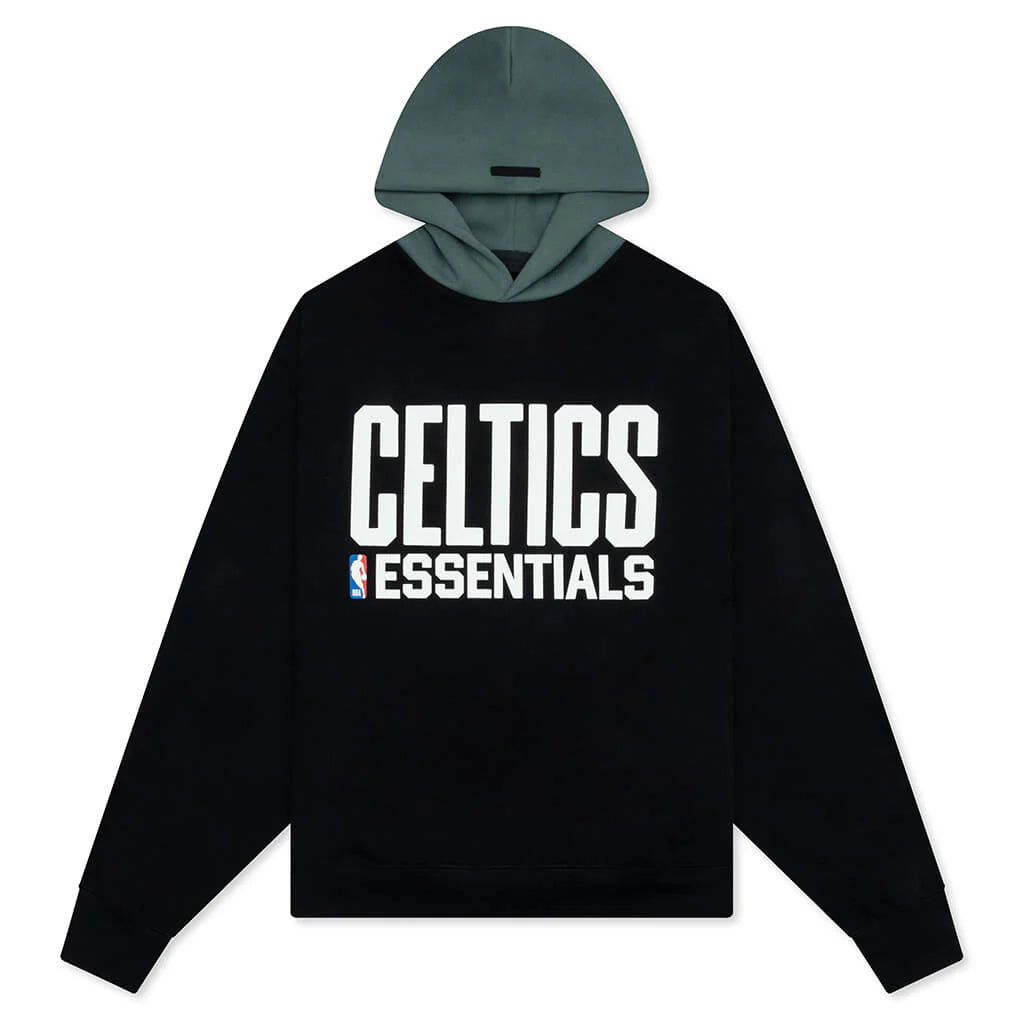 Fear of God Essentials x NBA Celtics Sport Hoodie Black Balsam Green