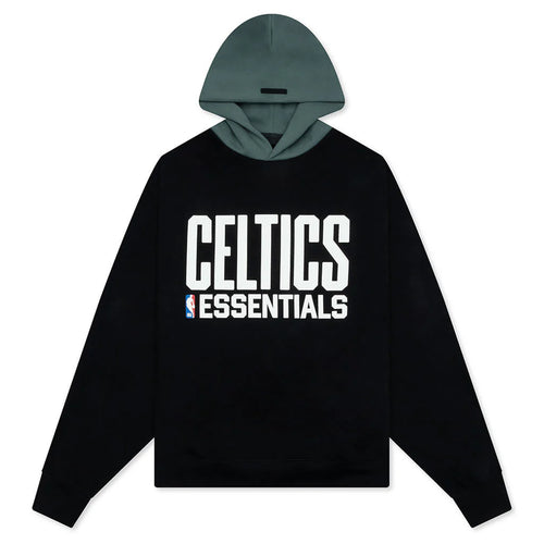 Fear of God Essentials x NBA Celtics Sport Hoodie Black Balsam Green
