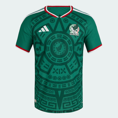adidas Mexico Home Authentic Mens Soccer Jersey 26 Green