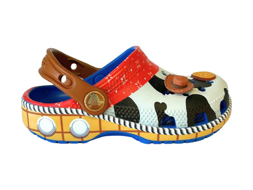 Zuecos Crocs Toy Story Woody Blue Jean para Niña