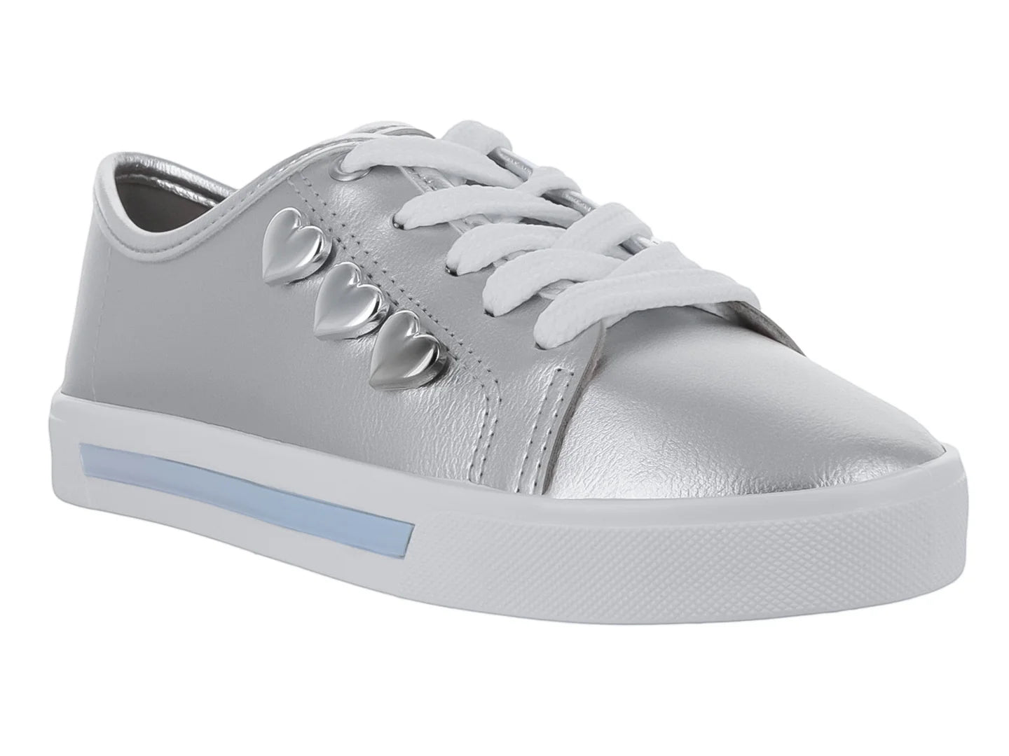 Tenis Molekinha Metalizados Plata para Niña
