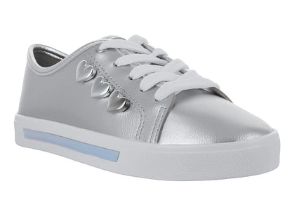 Tenis Molekinha Metalizados Plata para Niña