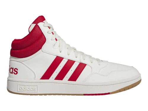 Tenis Adidas Hoops 30 Mid Blanco y Rojo para Hombre