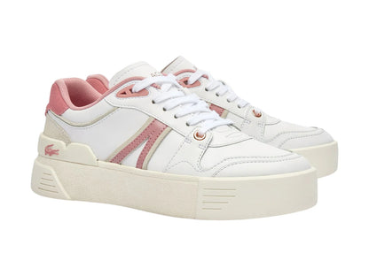 Tenis Lacoste L002 Evo Blanco y Rosa para Mujer