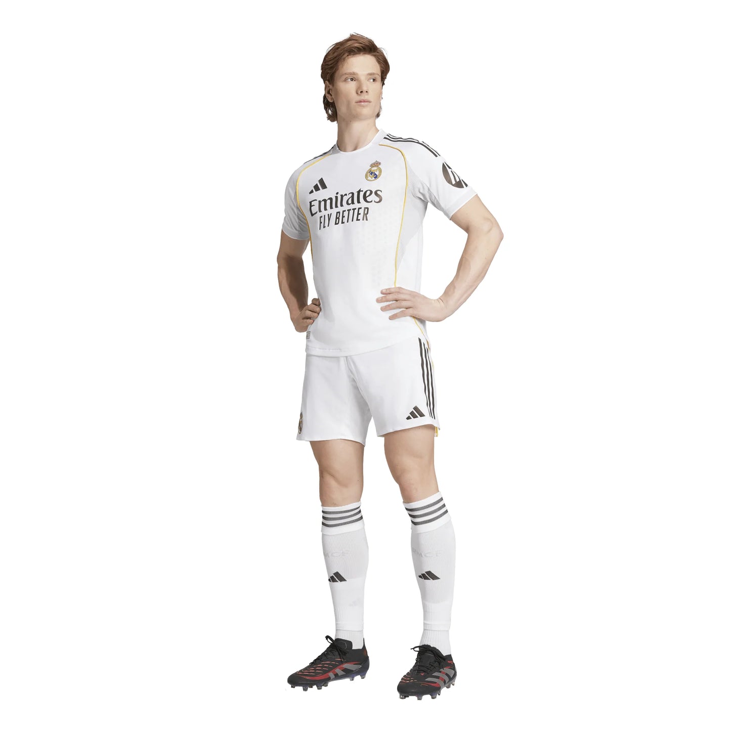 adidas Real Madrid Home Authentic Mens Soccer Jersey 25 26 White
