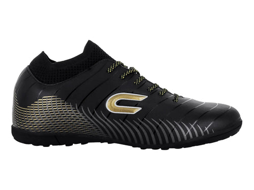 Tenis de Fútbol COURT Negro con Oro para Hombre