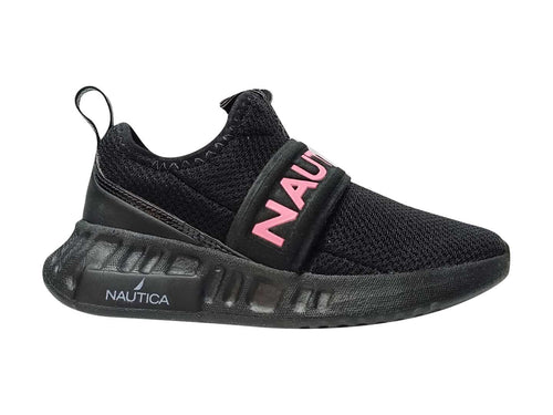 Tenis Nautica Negro Rosa para Niña