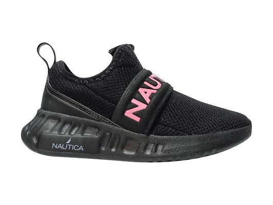 Tenis Nautica Negro Rosa para Niña