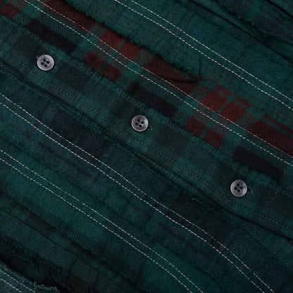 Over Dyed Ribbon Shirt Green