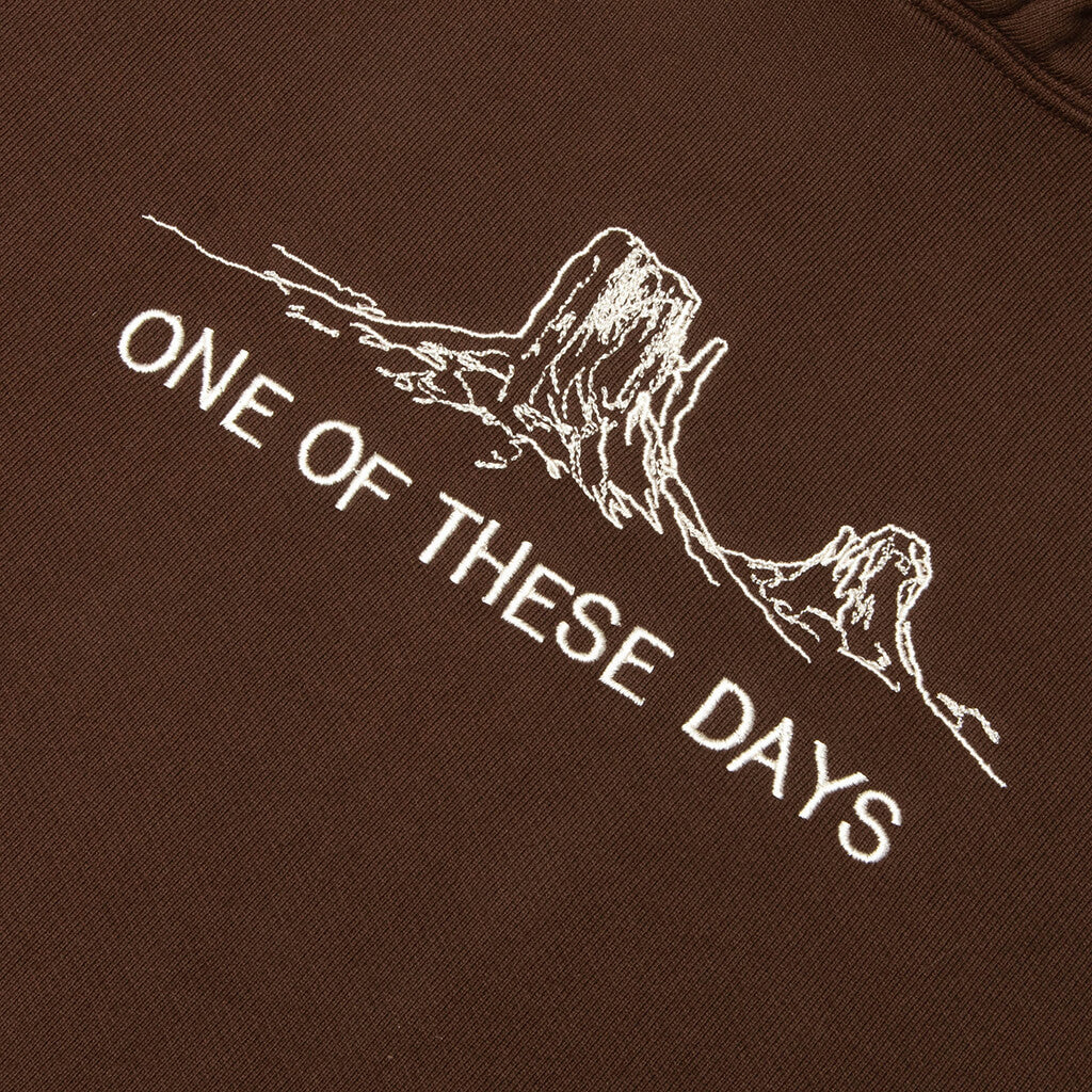 Follow The Road Pullover Hoodie Dark Brown