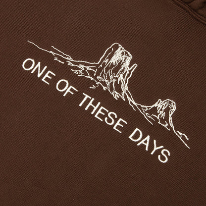 Follow The Road Pullover Hoodie Dark Brown