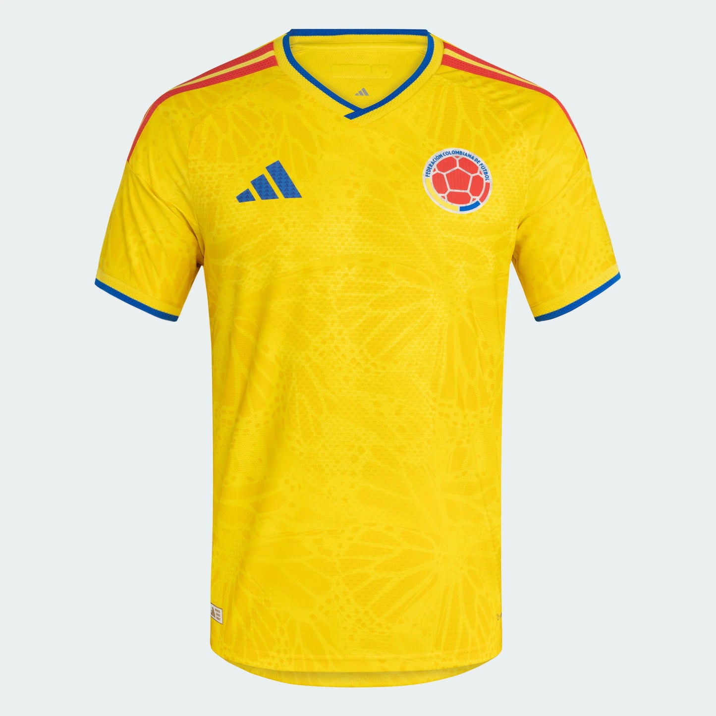 adidas Colombia Home Authentic Mens Soccer Jersey 26 Yellow