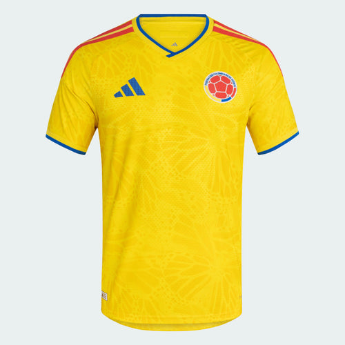 adidas Colombia Home Authentic Mens Soccer Jersey 26 Yellow