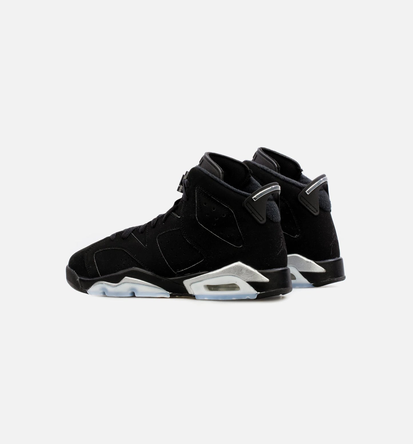 Air Jordan 6 Retro Metallic Silver Grade School Lifestyle Shoe Black