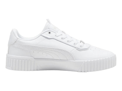 Tenis PUMA Carina 20 Lux Blanco y Plata para Mujer