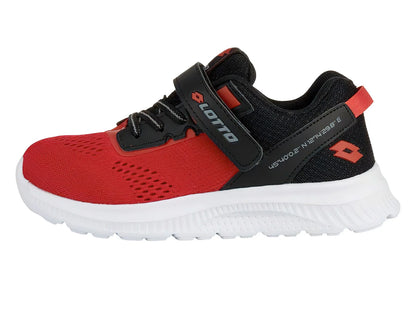 Tenis Lotto Negro y Rojo para Niño