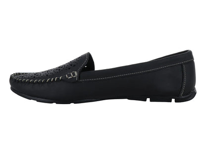 Zapatos Mocasines Driver MeliAna Negros para Mujer