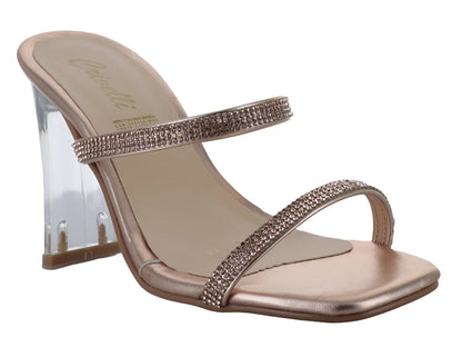 Zapatillas de Fiesta Crivelli Oro Rosa para Mujer