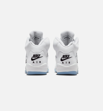 Air Jordan 5 Retro OG White Metallic Grade School Lifestyle Shoe White Black Metallic Silver Free Shipping
