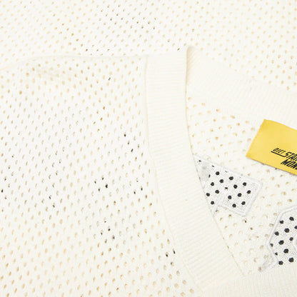 Knit Mesh Jersey Cream Black