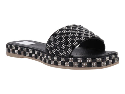 Sandalias Luna Rosa Negro Plata para Mujer