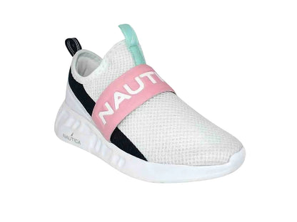 Tenis Nautica Fallon Blanco y Rosa para Niña