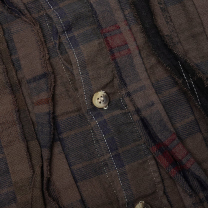 Over Dyed Ribbon Shirt Brown