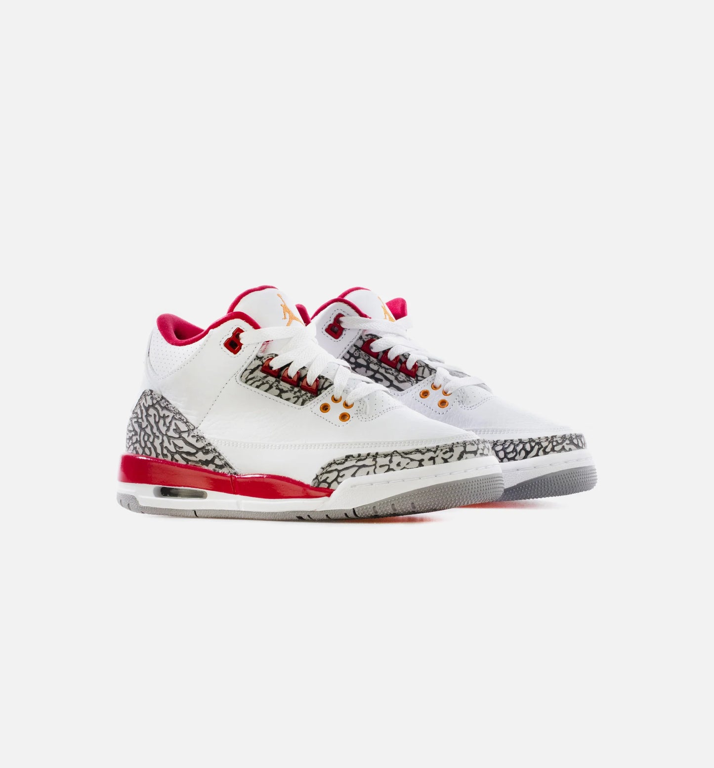 Air Jordan 3 Retro Cardinal Red Grade School Lifestyle Shoe White Light Curry Cardinal Red Limit One Per Customer