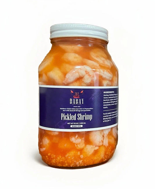 Spicy Pickled Shrimp Jar Ready-to-Eat Marinated Cajun Seafood Snack