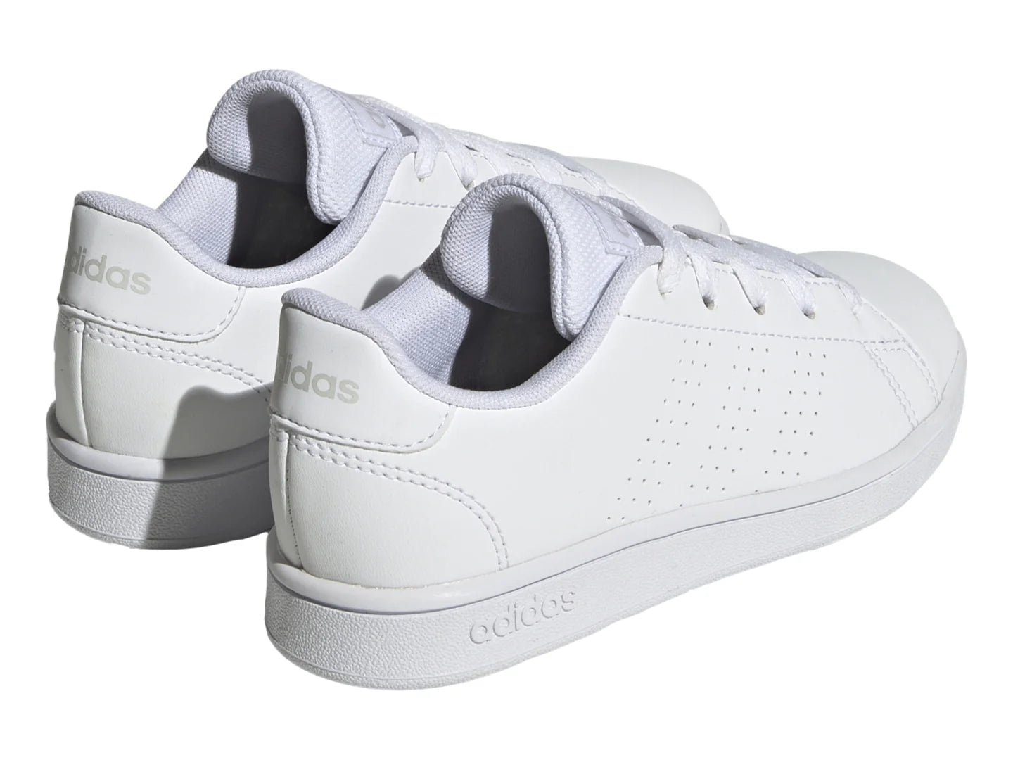 Tenis Adidas Advantage Blanco y Gris para Niño