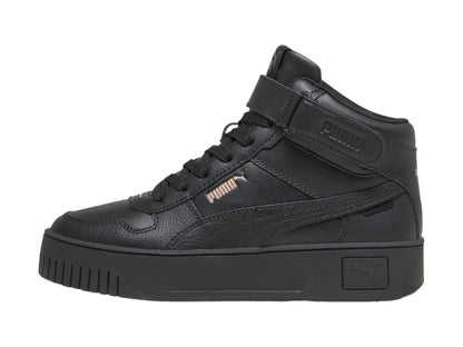Tenis PUMA Carina Street Mid Negro y Oro para Mujer