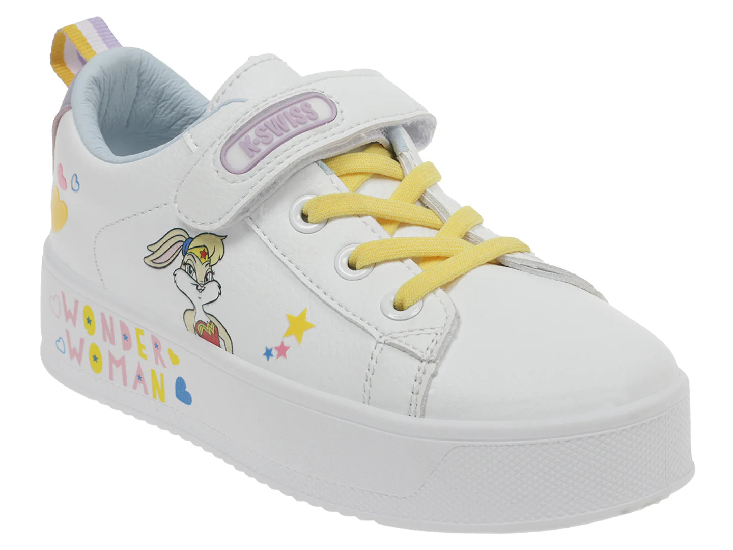 Tenis K SWISS Mini Trinity Platform Blanco y Lila para Niña