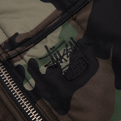 Work Jacket Quilted Nylon Woodland Camo