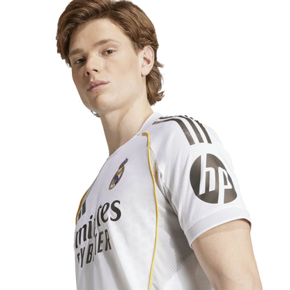 adidas Real Madrid Home Authentic Mens Soccer Jersey 25 26 White