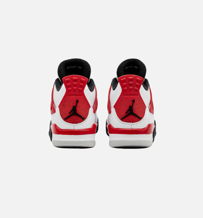 Air Jordan 4 Retro Red Cement Grade School Lifestyle Shoe White Red Free Shipping