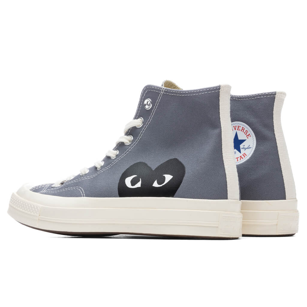 Converse x Comme Des Garcons PLAY All Star Chuck 70 Hi Grey