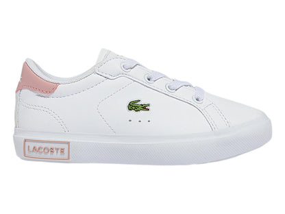 Tenis Lacoste Blanco y Rosa para Niña