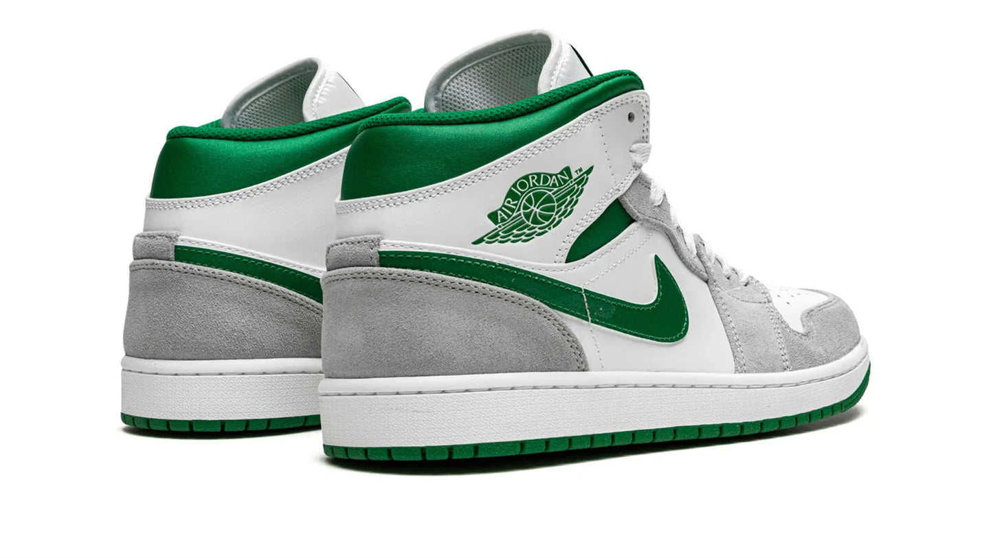 Air Jordan 1 MID SE Grey Pine Green White