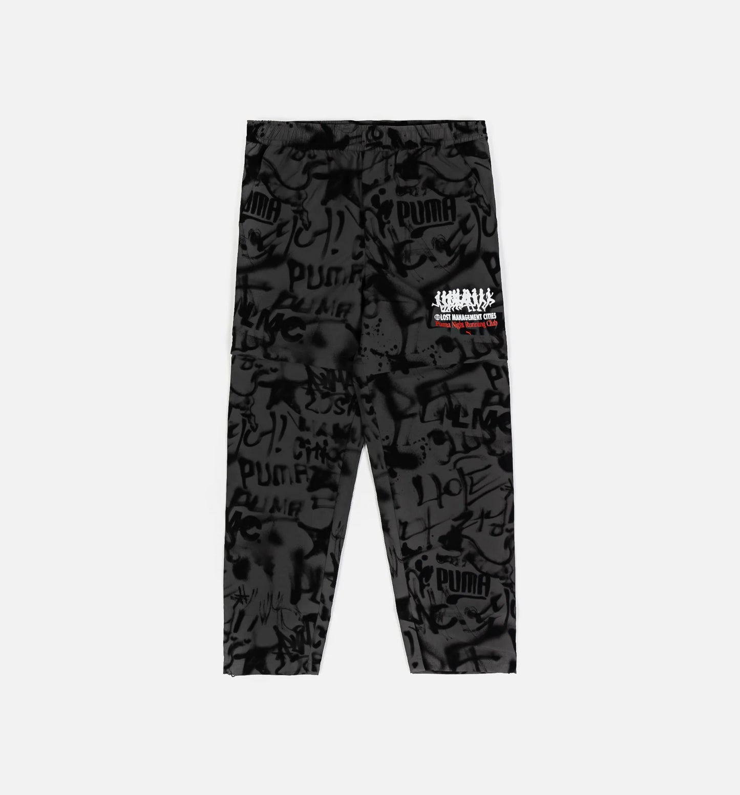 Lost Management Cities All Over Print Mens Pant Black Grey