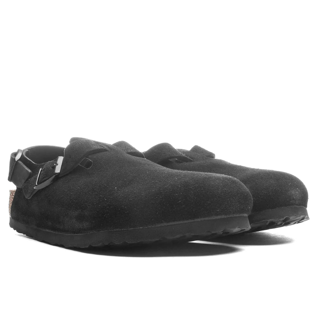 Narrow Tokio Suede Leather Black