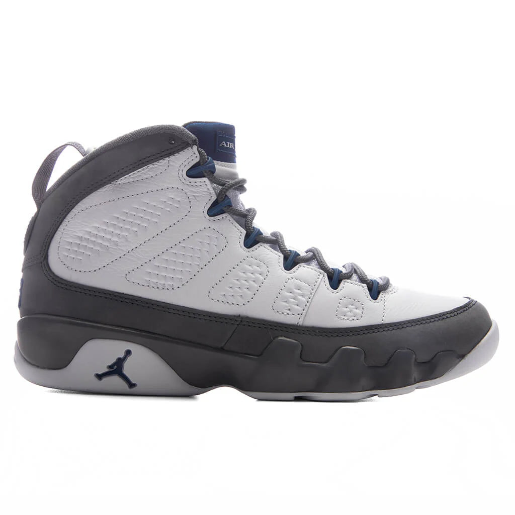 Air Jordan 9 Retro Flint Grey White French Blue Flint Grey