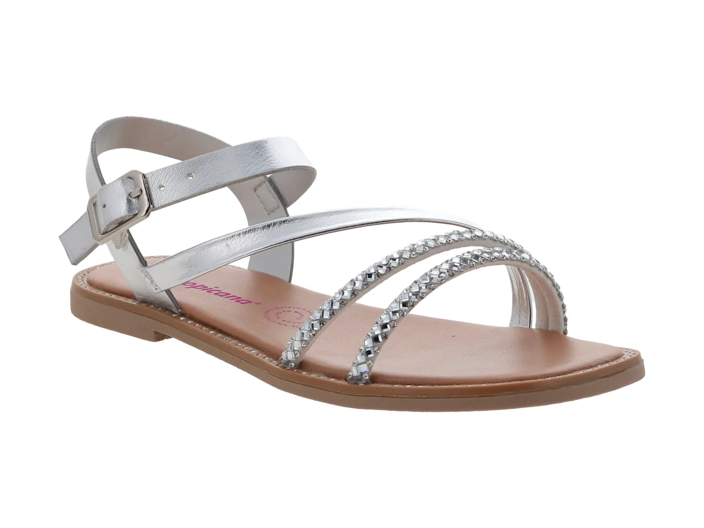 Sandalias Tropicana Color Plata para Niña