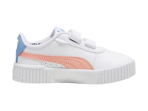 Tenis PUMA Carina 20 Blanco Rosa y Azul para Niña