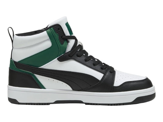 Tenis PUMA Rebound V6 Blanco Negro y Vino