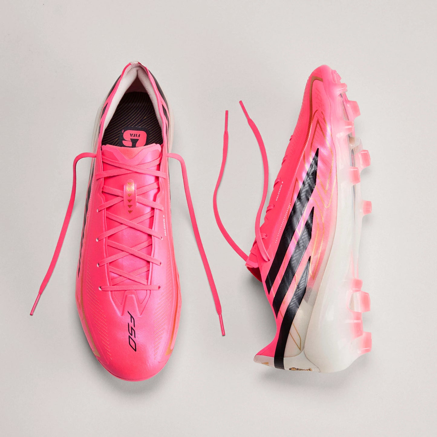 adidas F50 Hyperfast Pro Firm Ground Mens Soccer Cleats Turquesa Black Gold