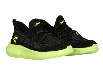 Tenis Charly Negro con Verde Lima para Niño