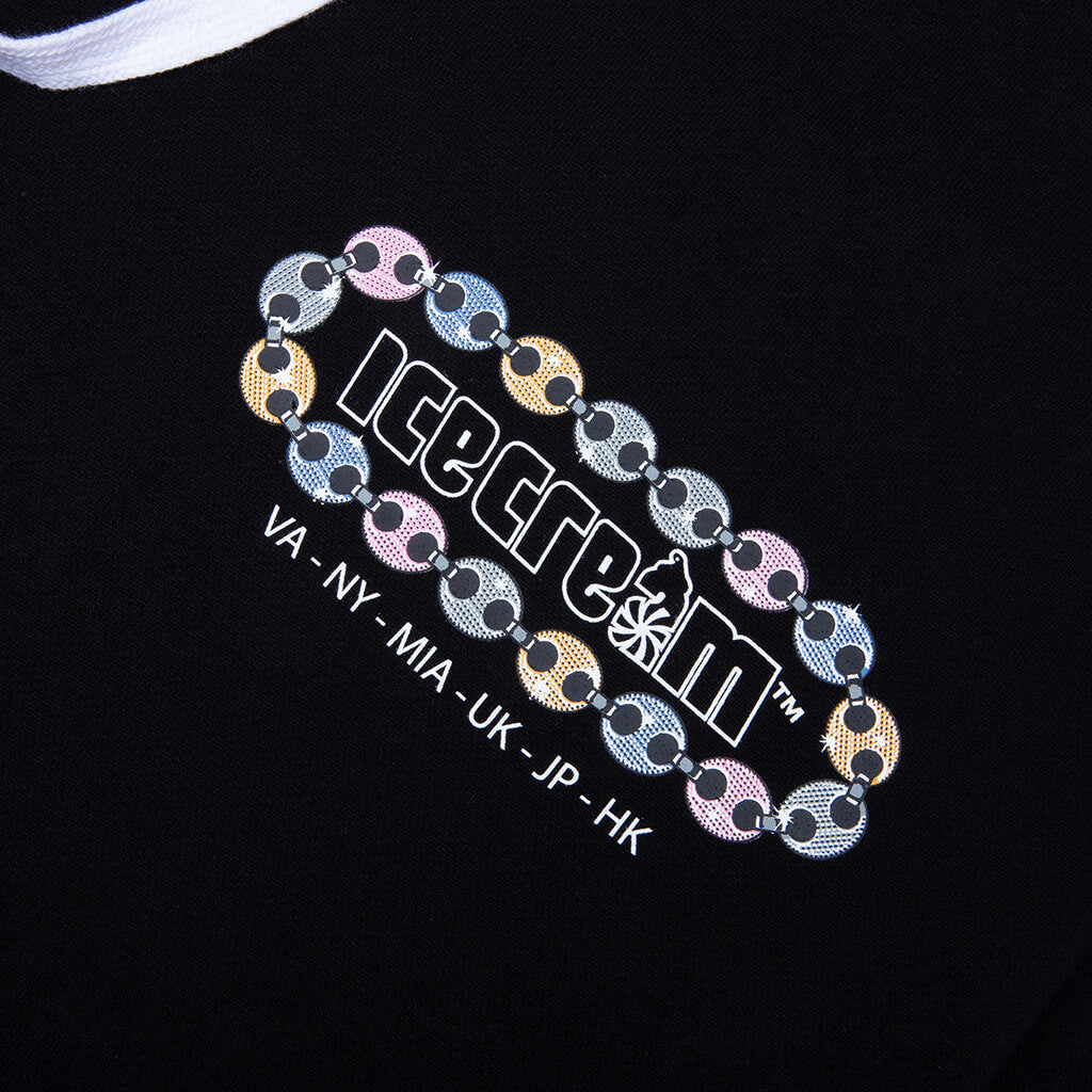Chain Hoodie Black