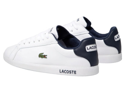 Tenis Lacoste Graduate Blanco y Azul Marino para Niño